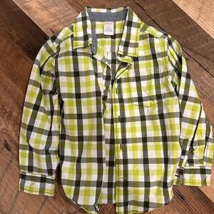 Green Plaid Boys button down shirt 👕